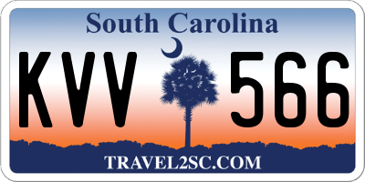 SC license plate KVV566