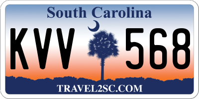 SC license plate KVV568