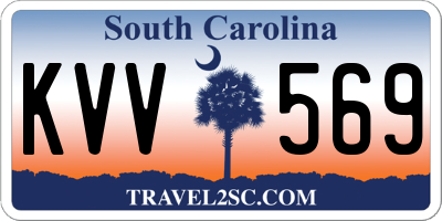 SC license plate KVV569