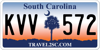 SC license plate KVV572
