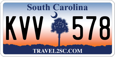 SC license plate KVV578