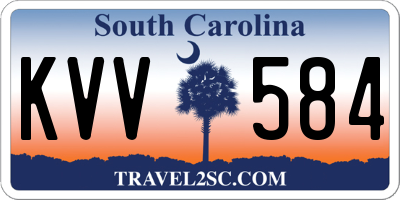 SC license plate KVV584
