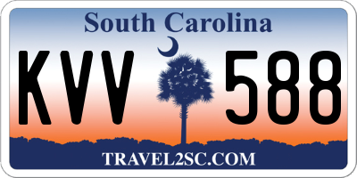 SC license plate KVV588