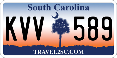 SC license plate KVV589