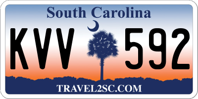 SC license plate KVV592
