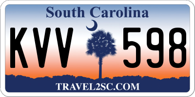 SC license plate KVV598