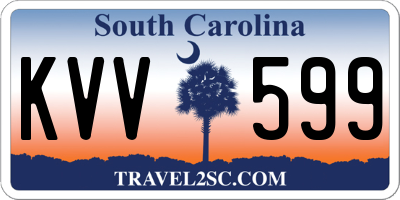 SC license plate KVV599