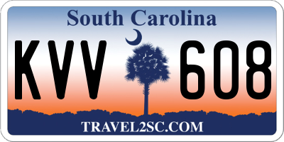 SC license plate KVV608
