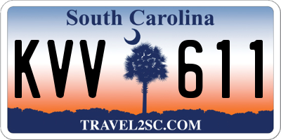 SC license plate KVV611