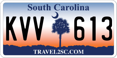 SC license plate KVV613