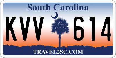 SC license plate KVV614