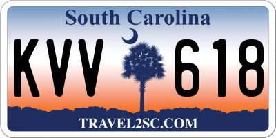 SC license plate KVV618