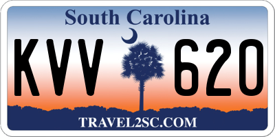SC license plate KVV620