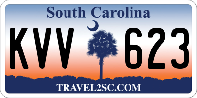 SC license plate KVV623