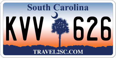 SC license plate KVV626