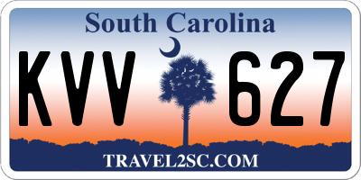 SC license plate KVV627