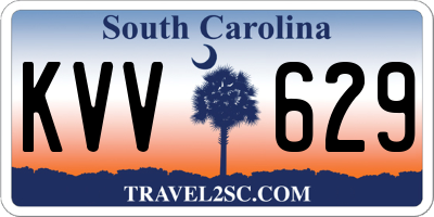 SC license plate KVV629