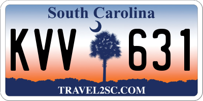 SC license plate KVV631