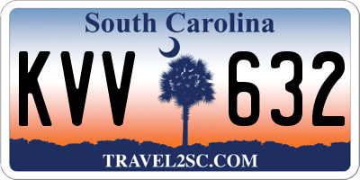 SC license plate KVV632