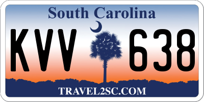 SC license plate KVV638