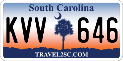 SC license plate KVV646