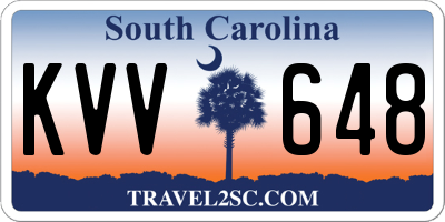 SC license plate KVV648