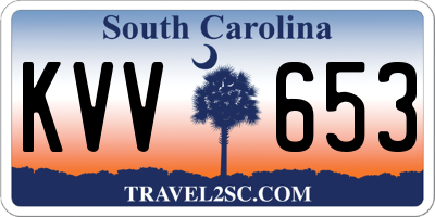 SC license plate KVV653
