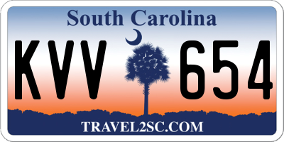 SC license plate KVV654