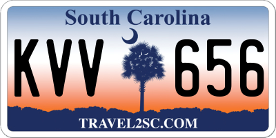 SC license plate KVV656