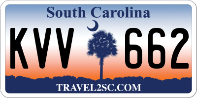SC license plate KVV662