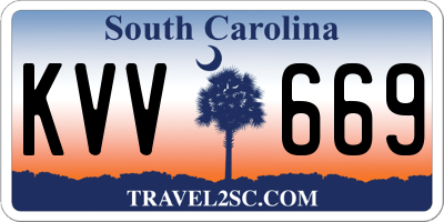 SC license plate KVV669