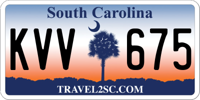 SC license plate KVV675