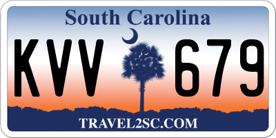 SC license plate KVV679