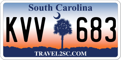 SC license plate KVV683
