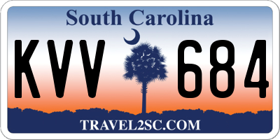 SC license plate KVV684