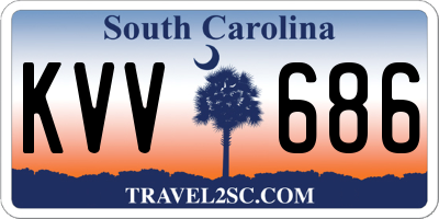 SC license plate KVV686