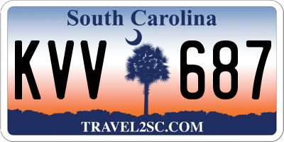 SC license plate KVV687