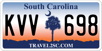 SC license plate KVV698