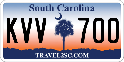 SC license plate KVV700