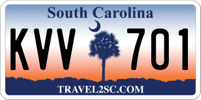 SC license plate KVV701