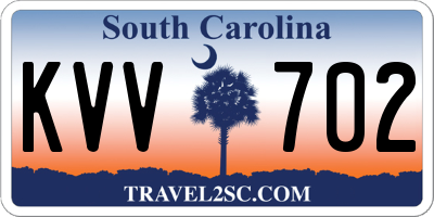 SC license plate KVV702