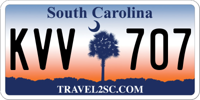SC license plate KVV707