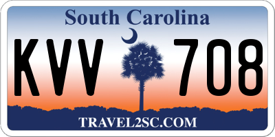 SC license plate KVV708