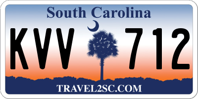 SC license plate KVV712