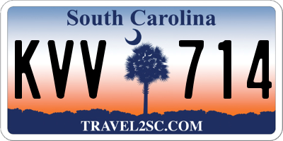 SC license plate KVV714