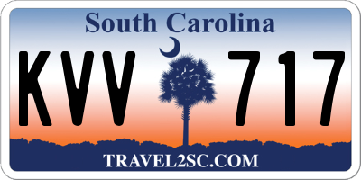 SC license plate KVV717