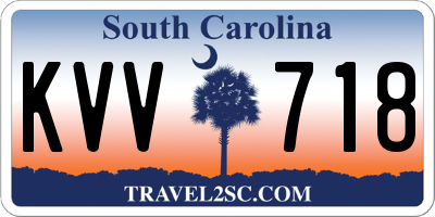 SC license plate KVV718