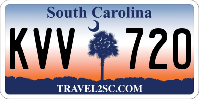 SC license plate KVV720