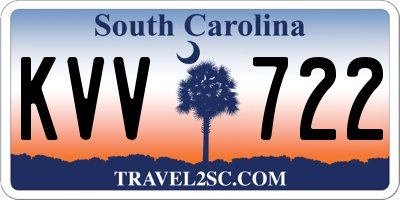 SC license plate KVV722