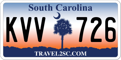 SC license plate KVV726